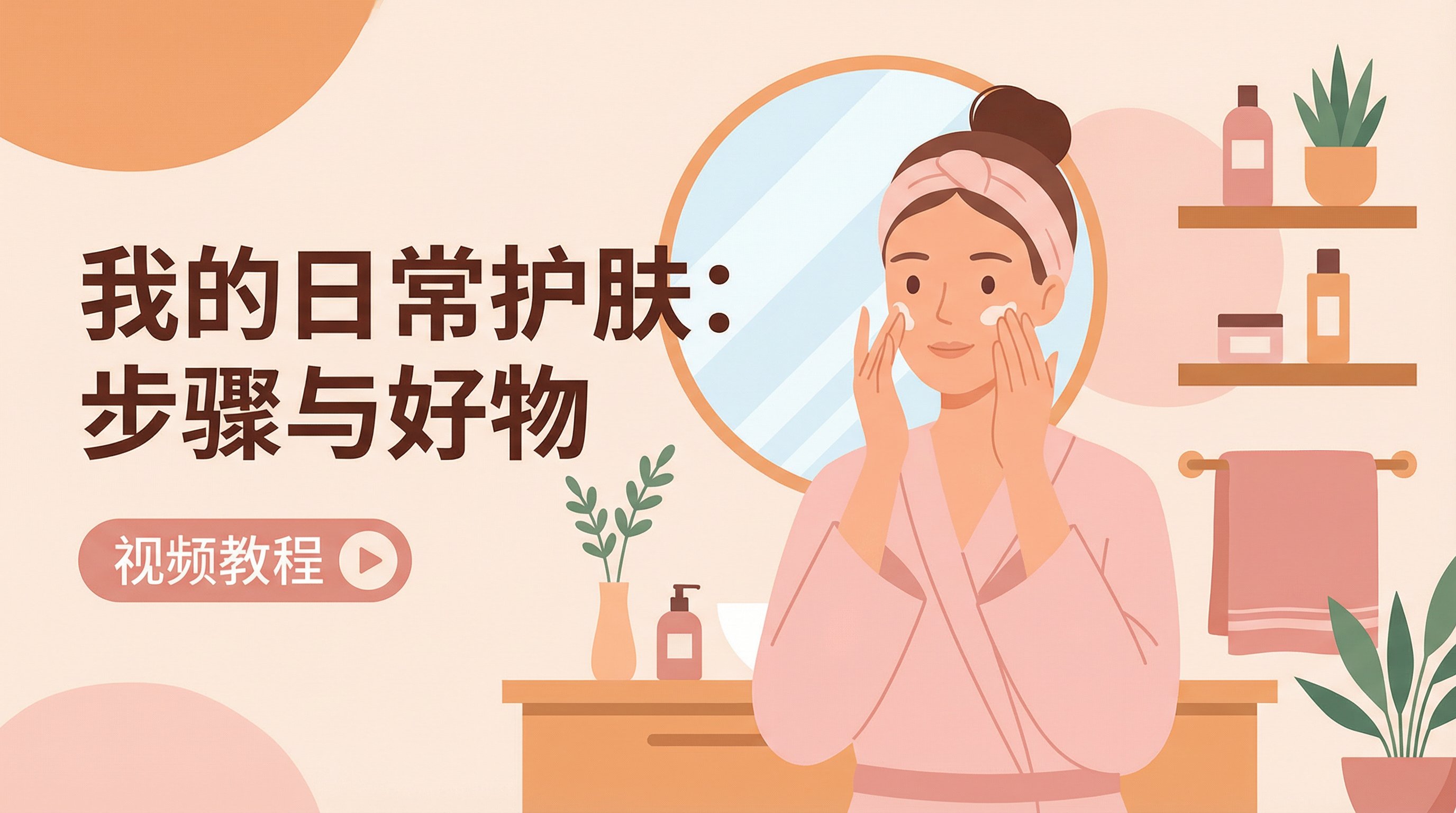 蘑菇视频 - 护肤美妆视频教程：日常护肤步骤
